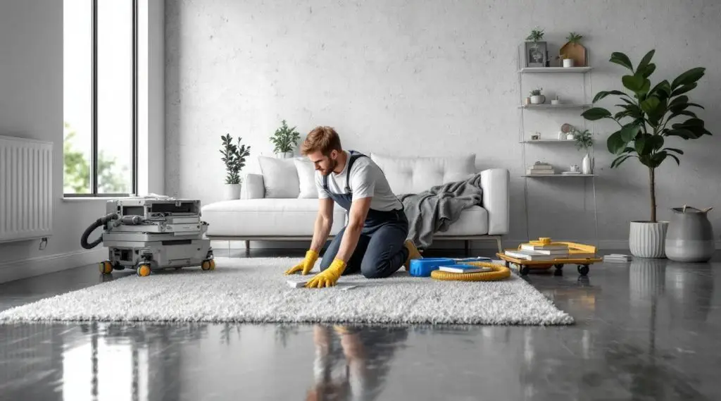 Professional technicians performing structural drying in a Clearwater home.